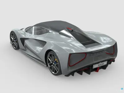 Lotus Evija 2020 Low-poly 3D model