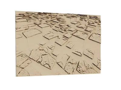 decor set wall panel wall stone relief mural CNC 28 3D model