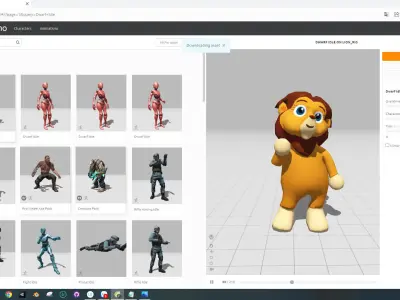 Character009 Animated Lion 3D Low-poly 3D model