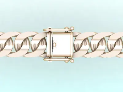 Chain bracelets - Miami Cuban link - 3 Size  - N636 3D Model Collection