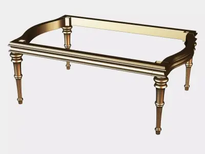 Carved tea table for cnc 16 3D model