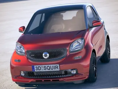 Smart ForTwo Brabus 2018 3D model