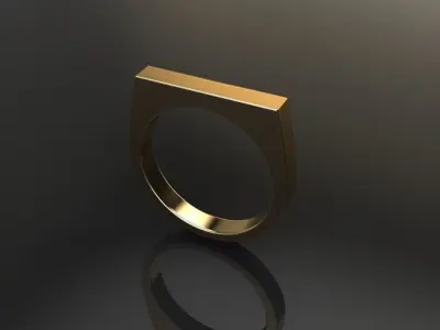 Dainty Narrow Bar Ring Band Mix Sizes 3D print model
