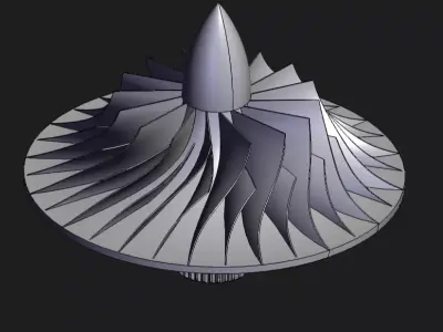 Turbo Impeller Air compressor 3D print model