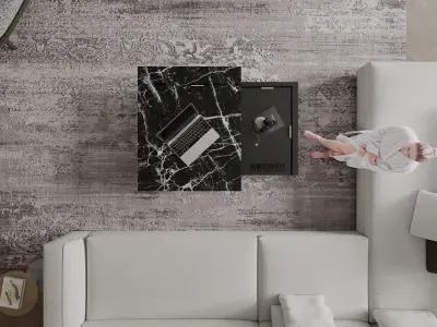 Modern Elegance  3D Model of a Luxurious Living Space 3D model