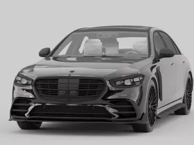 Mercedes-Benz S-Class Mansory with interior 3D model