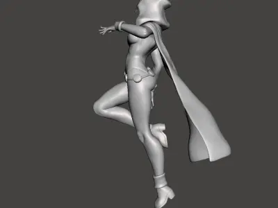 raven girl 3d model  3D print model