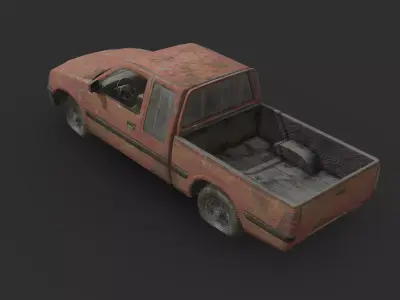 Abandoned Car - Opel Campo Cab Low-poly 3D model