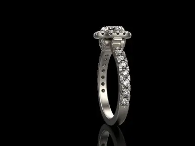 engagement ring model 825 3D print model