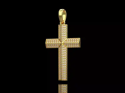 Cross with gems  model 302 3D print model