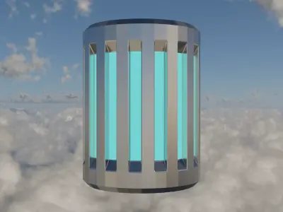 Free Silver Generator with Color Emission Free low-poly 3D model