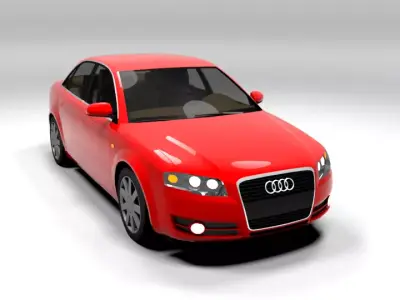 AUDI A4 2005 4D LOWPOLY Low-poly 3D model