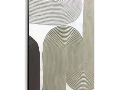 Plaster Two Photo Frame 440 Low-poly 3D model