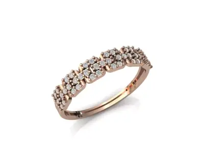 Women Ring Diamond Stone STL 3DM Lightweight Printable 3D print model 62