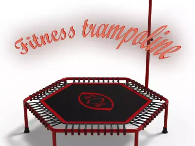 Trampoline for fitness classes 3D model