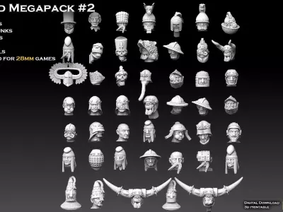 Head Megapack no 2 3D print model