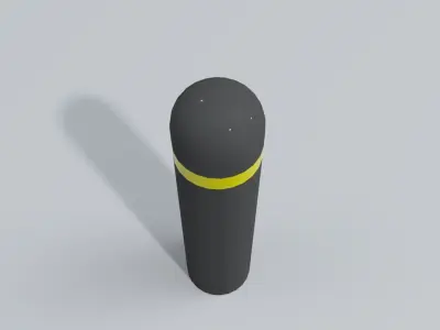 Road Traffic Bollard Low-poly 3D model