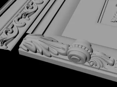 door High quality 3d models for processing on a cnc machine 3D model
