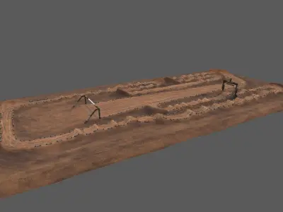 Motocross Track Low-poly 3D model