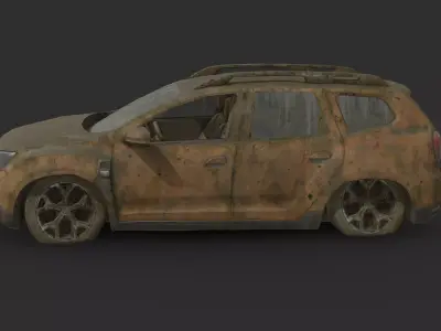 Abandoned Car - Dacia Duster Low-poly 3D model