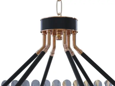 Argus Round Crystal Chandelier 3D model