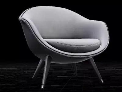 Luxury Accent Chair Premium Interior Furniture 3D Model Low-poly 3D model