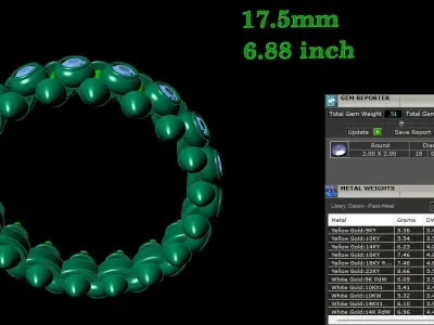 CLASH  CARTIEs RING DIAMONDS 3D print model