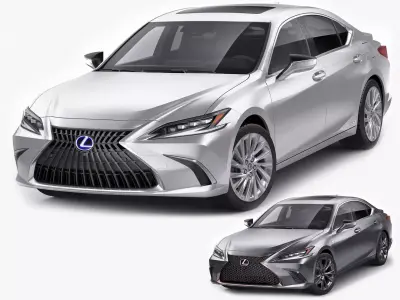Lexus ES 2022 and F-Sport 3D model