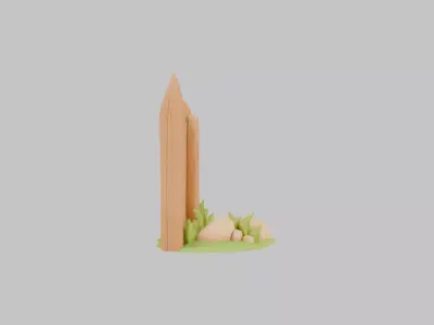 Cartoonish Low Poly Car Low-poly 3D model