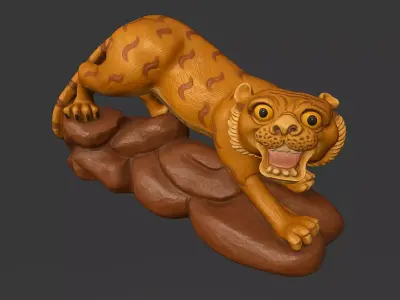 Cloudstride Tiger - 3D Print Figurine 3D print model