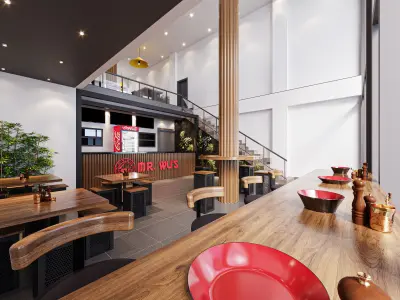 Restaurant Interior Chinese Free 3D model