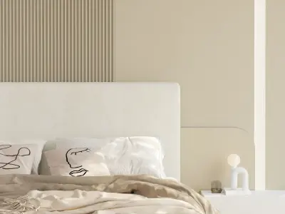 Comfortable bedroom interior scene 3D model 3D model