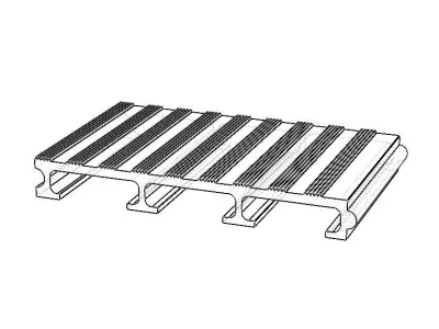 Aluminum Extruded Trailer Flooring MOD AL-047ap  3D model