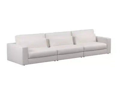 Lugano Slipcovered Modular Sofa 3D model