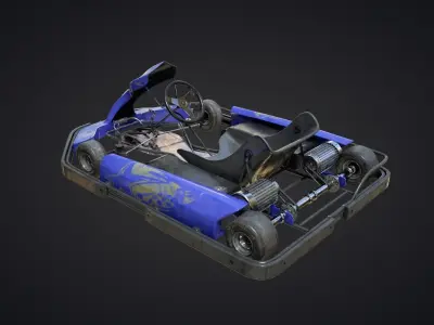 Gokart go kart Low-poly 3D model