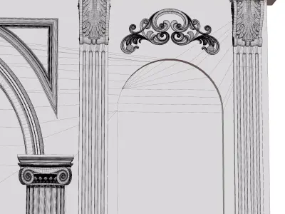 classic architectural decorative element 3D model
