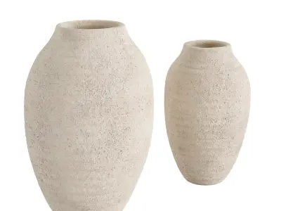  Raw effect ceramic vase 3D model