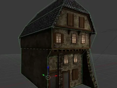  Mediaeval house Free low-poly 3D model