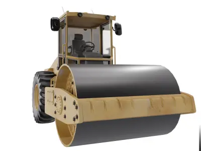 Soil road Roller 3D model