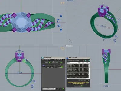 11400003 engagement ring 3D print model