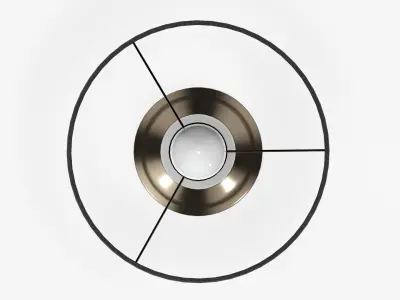 Table lamp with lampshade 03 3D model