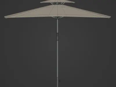 Patio Umbrella Low-poly 3D model