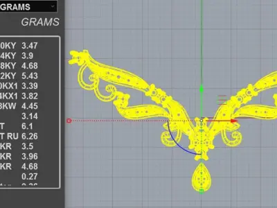 Wing Necklace 3D print model