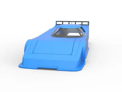 Shell of Asphalt Outlaw Super late model Scale 1 to 25 3D print model