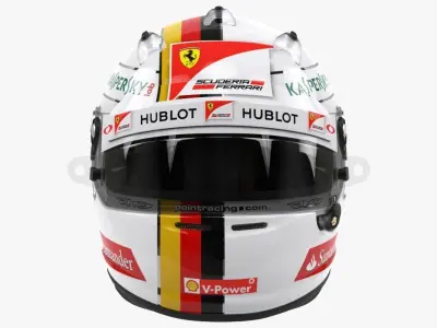Sebastian Vettel 2015 style Racing helmet 3D model