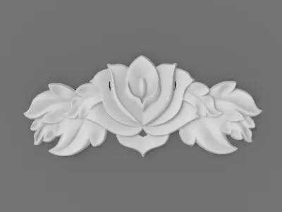 Floral Wood Carving for Furniture - 3 3D model