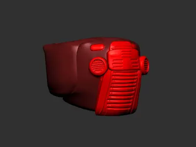 helmet high poly sculpt 3d printable  3D model 23