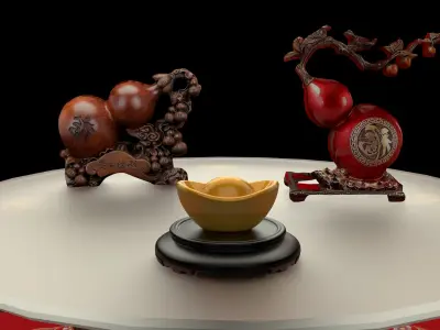chinese  gourd  3D model