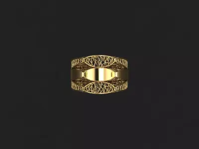 AR-TRK-Z057 gold ring 3D print model