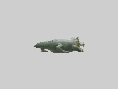 Lying Alligator Model 1 Low-poly 3D model